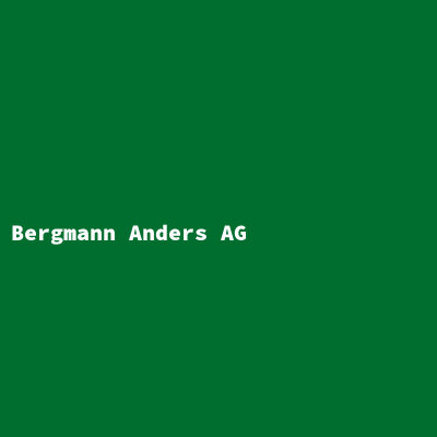 Hersteller: Bergmann Anders AG