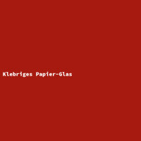 Klebriges Papier-Glas