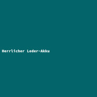 Herrlicher Leder-Akku